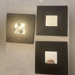 Elegant Black Wall Mirror Trio